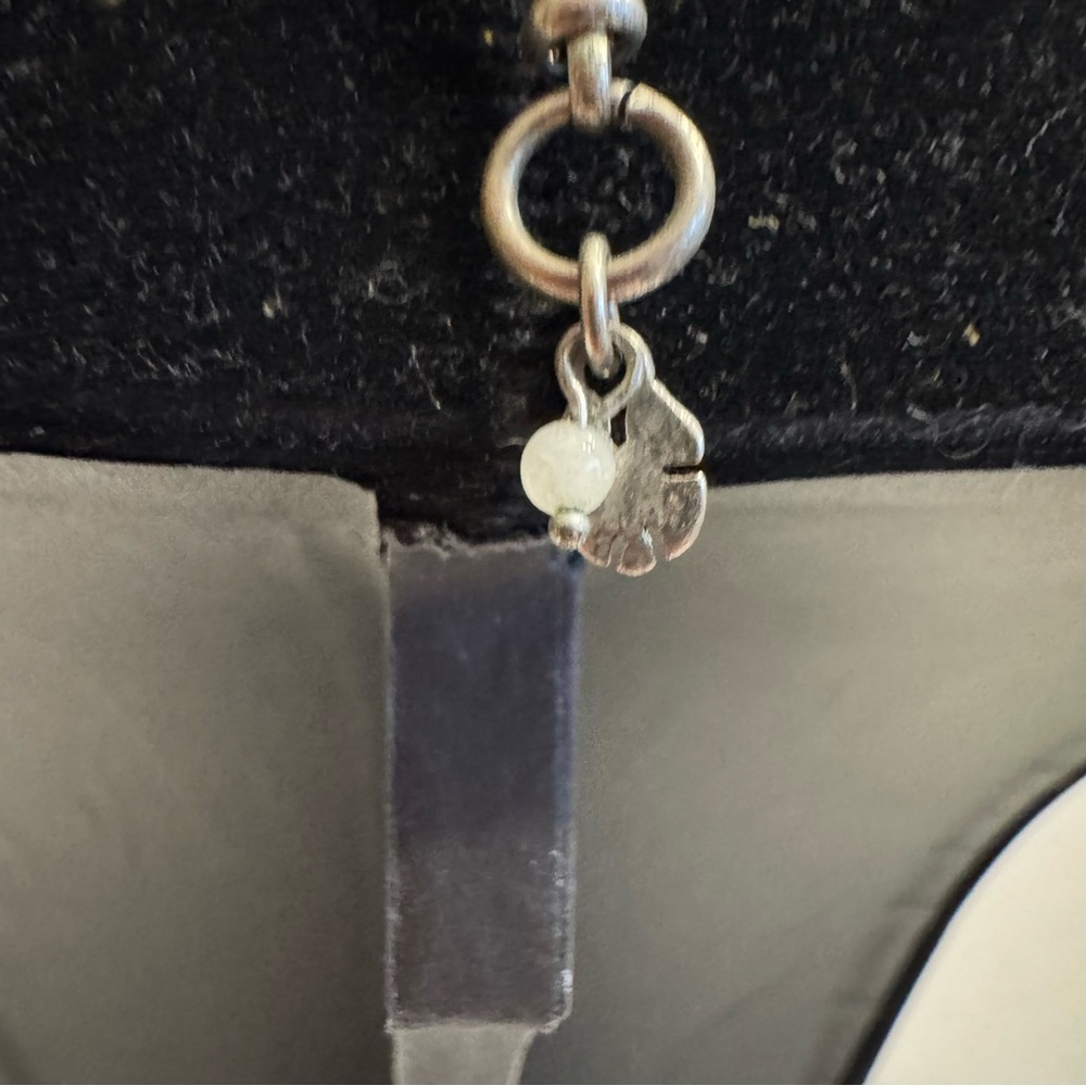 Lucky Brand Signed Faux Turquoise Stone Silver Tone Jewelry Chunky Boho Necklace - Picture 9 of 16